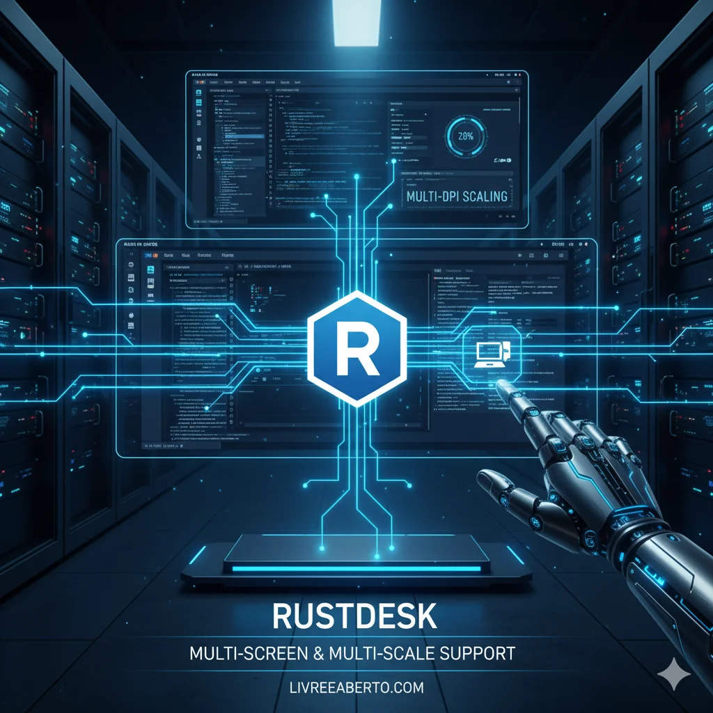 🖥️ RustDesk: Controle Remoto com Suporte a Múltiplas Telas e Multiescala! 🚀✨
